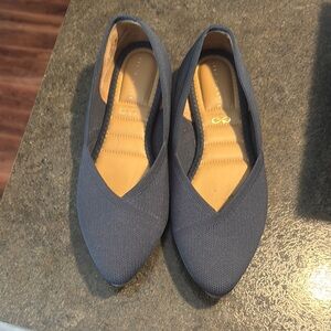 Kelly & Katie Blue Flats with Cushioned Insole and Slip-On Design